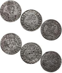 Polska, zestaw: 3 x szóstak, 1661, 1662 i 1665