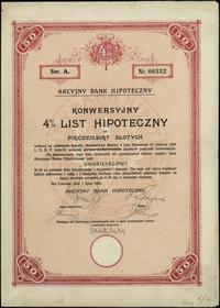 Polska, konwersyjny 4 % list hipoteczny na 50 złotych, 1.07.1926