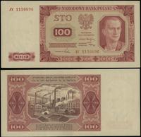 100 złotych 1.07.1948, seria AY 1150696, parokro