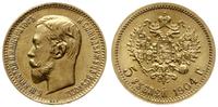 5 rubli 1904 АР, Petersburg, złoto 4.30 g, Fr. 1