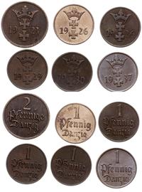 zestaw fenigów, 2 x 1 fenig 1926, 1 x 1 fenig 19