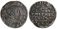 trojak 1591, Poznań, szeroka głowa króla, płaska