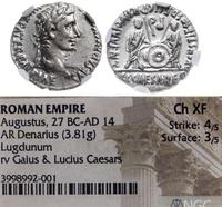 Cesarstwo Rzymskie, denar, 2 pne - 4 ne