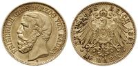 10 marek 1891 G, Karlsruhe, złoto 3.95 g, Jaeger