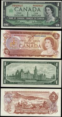 lot: 1 dolar 1967 i 2 dolary 1974, łącznie 2 szt