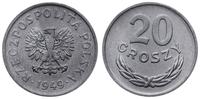 20 groszy 1949, Warszawa, aluminium, piękne z bl