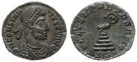 follis 348-350, Siscia, Aw: Popiersie cesarza w 