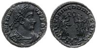 follis 342-348, Siscia, Aw: Popiersie cesarza w 