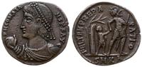follis 348-350, Cyzicus, Aw: Popiersie cesarza w