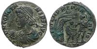 follis 348-349, Akwilea, Aw: Popiersie cesarza w