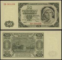 50 złotych 1.07.1948, seria ED 5034358, drobne z