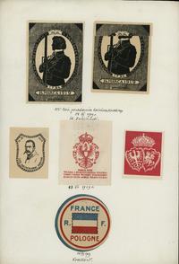 arkusz z 6 naklejkami patriotycznymi z ok. 1919 