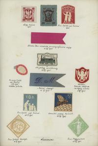 arkusz z 12 naklejkami patriotycznymi z okresu I
