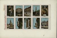 arkusz z 10 znaczkami obrazkowymi z początku XX 