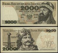 2.000 złotych 1.05.1977, seria E 4268601, wyśmie