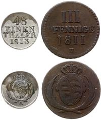 zestaw 2 monet, 1/48 talara 1813 S oraz 3 fenigi