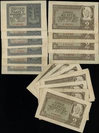 Polska, zestaw banknotów 6 x 1 złoty i 14 x 2 złote, 1.03.1940