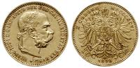 10 koron 1896, Wiedeń, złoto 3.38 g, Fr. 506, He