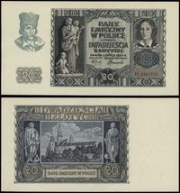 20 złotych 1.03.1940, seria H, numeracja 2401715