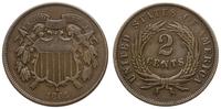 2 centy 1865, Filadelfia, przebijana ostatnia cy
