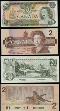 zestaw 2 banknotów, 2 dolary 1986, podpisy Thies