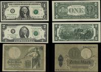 lot 3 sztuk banknotów, USA - 2 dolary 1995 F; 1 