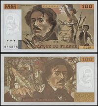 100 franków 1993, seria H.229 985338, złamane w 