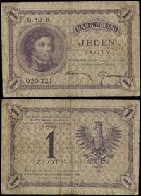 1 złoty 28.02.1919, seria 10 B, numeracja 025321