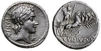 denar 90 pne, Rzym, Aw: Głowa Apollina w wieńcu 