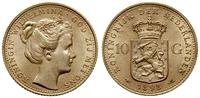 10 guldenów 1898, Utrecht, złoto 6.72 g, pięknie
