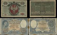 zestaw: 50 marek 9.12.1916 (jenerał) i 100 złoty