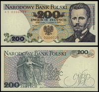 200 złotych 1.06.1979, seria AS, numeracja 02000
