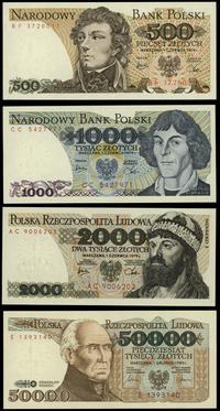 zestaw 4 banknotów, 500 złotych 1.06.1979, 1.000