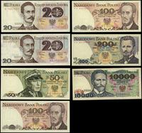 zestaw 7 banknotów, 2 x 20 złotych 1.06.1982, 50