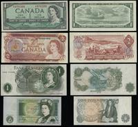 zestaw 7 banknotów, 1 dolar 1954, 2 dolary 1974 