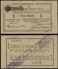 Niemiecka Afryka Wschodnia, rupia, 1.02.1916