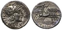 denar 132 pne, Rzym, Aw: Głowa Romy w prawo, prz