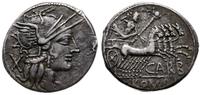 denar 121 pne, Rzym, Aw: Głowa Romy w prawo, za 