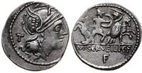 denar 100 pne, Rzym, Aw: Głowa Romy w prawo, za 