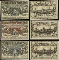 Śląsk, zestaw 3 bonów: 10, 25 i 50 fenigów, 21.03.1921