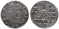 trojak 1586, Ryga, duża głowa króla, Iger R.96.1
