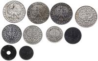 zestaw 10 monet, II RP, 10 groszy 1923, 20 grosz