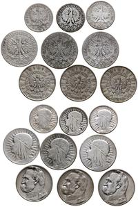 zestaw 9 monet, 3 x 5 złotych Józef Piłsudski: 1
