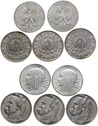 zestaw 5 x 10 złotych, roczniki 1932, 1933, 1935