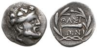 hemidrachma ok. 280-250 pne, Aw: Głowa Dionizosa