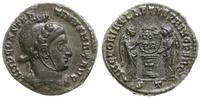 follis 318-319, Ticinum, Aw: Popiersie cesarza w