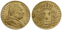 20 franków 1814 A, Paryż, złoto 6.40 g, Gadoury 