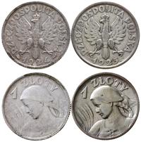 Polska, zestaw: 2 x 1 złoty, 1924, 1925