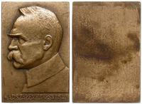 plakieta Józef Piłsudski, ze znakiem Mennicy Pań
