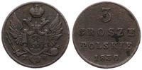 3 grosze polskie 1830, Warszawa, rzadszy wariant